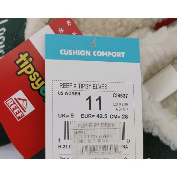 REEF X Tipsy Elves Sleeper Ugly Sweater Design Look Like A Snack Women's Size 11 - Picture 11 of 11